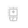 GRADE A1 - De Santii VELINO650L 1.5 Bowl Inset / Undermount Granite Sink