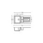 GRADE A1 - De Santii VELINO650L 1.5 Bowl Inset / Undermount Granite Sink