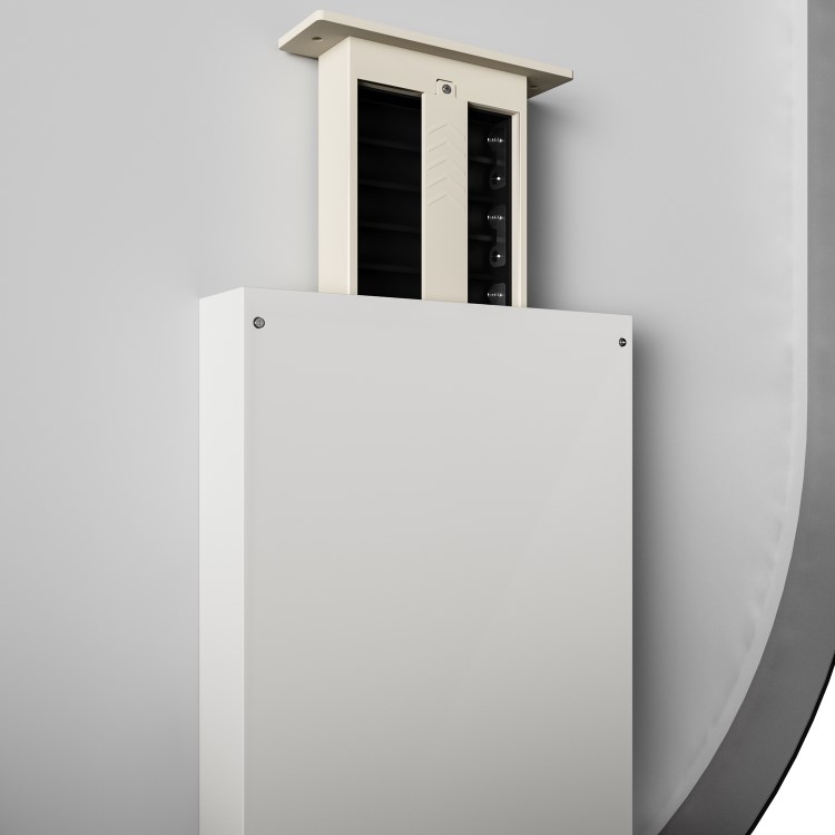 GRADE A1 - Oval Brass Backlit Bathroom Mirror with Battery Operated Lights 500 x 800mm - Venus