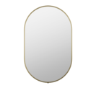 GRADE A1 - Oval Brass Backlit Bathroom Mirror with Battery Operated Lights 500 x 800mm - Venus