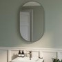 Oval Grey Backlit Heated Bathroom Mirror with Lights 500 x 800mm - Venus