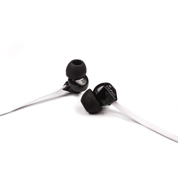 Veho VEP-003-360Z1-K 360 Z-1 Noise Isolating Stereo Earphones with Flat Flex Anti Tangle Cord - Blac & White 