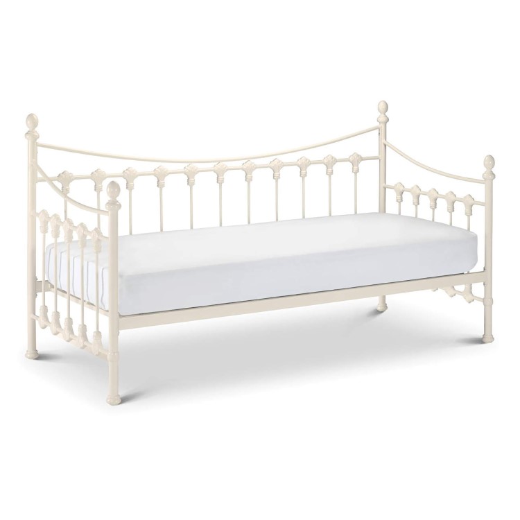 Julian Bowen Versailles Stone White Metal Daybed 