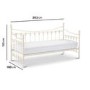 Julian Bowen Versailles Stone White Metal Daybed 