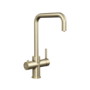 Brass 4 in 1 Instant Boiling Hot Square Kitchen Mixer Tap with 2.4L Boiler and Filter - Pronto Vesta