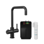 Matt Black 4 in 1 Instant Boiling Hot Kitchen Mixer Square Tap with 3L Boiler - Pronto Vesta