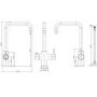 GRADE A1 - Antique Brass 3 in 1 Instant Boiling Hot Kitchen Mixer Square Tap with 3L Boiler - Pronto Vesta