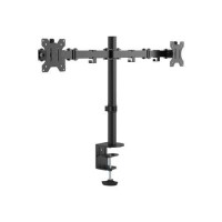Vision Professional dual Monitor Desk Post Mount - Black