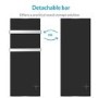 electriq 1200W Smart Wall Mounted Designer Glass Heater with Towel Rails - Black