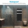 electriq 1200W Smart Wall Mounted Designer Glass Heater with Towel Rails - Black
