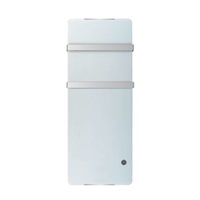 electriq 1200W Smart Wall Mounted Designer Glass Heater with Towel Rails - White