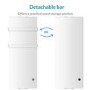 electriq 1200W Smart Wall Mounted Designer Glass Heater with Towel Rails - White