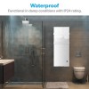 electriq 1200W Smart Wall Mounted Designer Glass Heater with Towel Rails - White