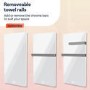 GRADE A2 - 380W Smart Infrared Vertical Anthracite Glass Designer Wall Heater 450x900mm with Optional Towel Rail - IP24 Bathroom Safe