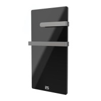 Low Energy 600w Infrared Designer Glass Wall Mounted Heater with Towel Rail and Smart WiFi Alexa - IP24 Bathroom Safe