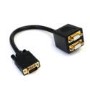 StarTech.com 1 ft VGA to 2x VGA Video Splitter Cable M/F