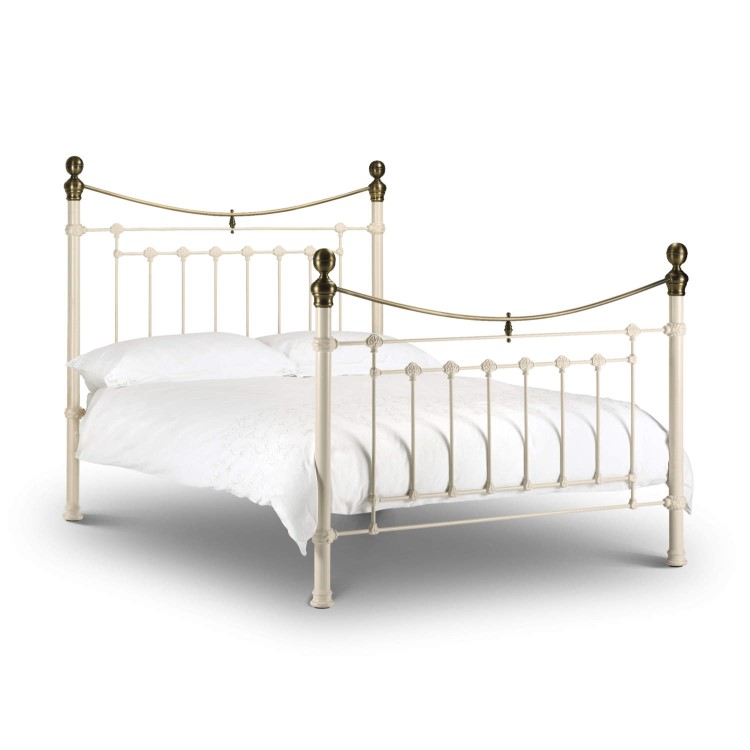 Julian Bowen Victoria Metal Single Bed in White