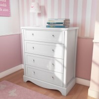 Victoria Girls White 4 Drawer Chest of Drawers
