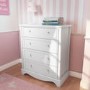 Victoria Girls White 4 Drawer Chest of Drawers