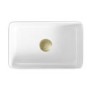ONLY OPENED - Gloss White Rectangular Countertop Basin 361mm - Vida