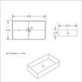 ONLY OPENED - Matt Black Rectangular Countertop Basin 361mm - Vida