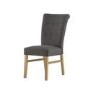 Vigo Button Back Dining Chair in Dark Grey Fabric