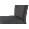 Vigo Button Back Dining Chair in Dark Grey Fabric