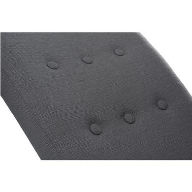 Vigo Button Back Dining Chair in Dark Grey Fabric