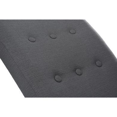 Vigo Button Back Dining Chair in Dark Grey Fabric