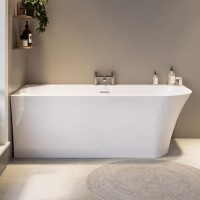 GRADE A1 - Freestanding Double Ended Left Hand Corner Bath 1700 x 750mm - Vigo