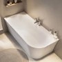 GRADE A1 - Freestanding Double Ended Left Hand Corner Bath 1700 x 750mm - Vigo