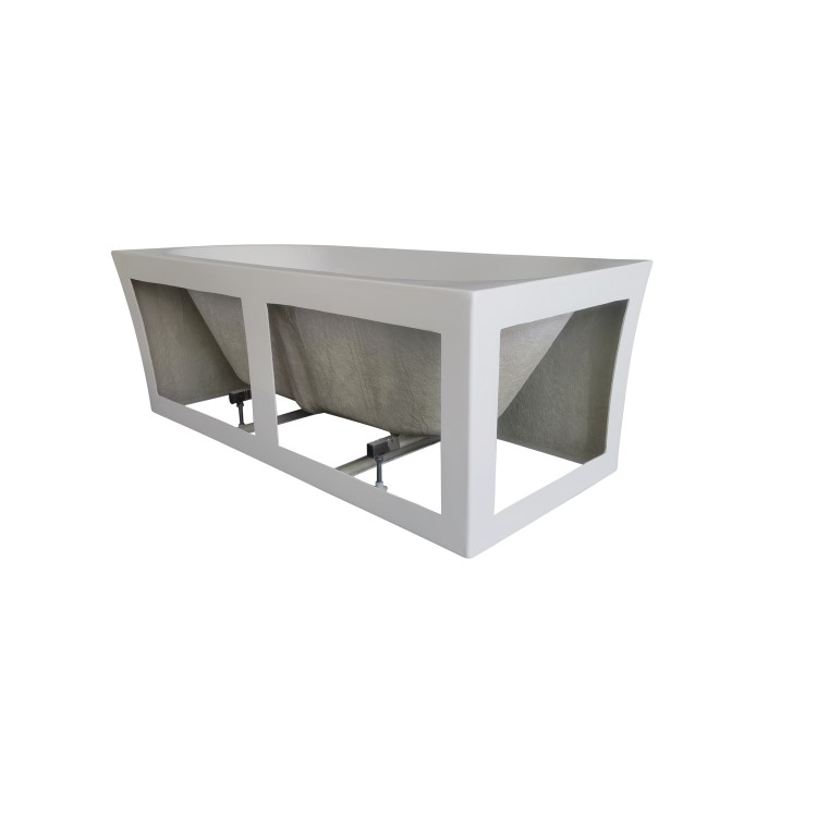 GRADE A1 - Freestanding Double Ended Left Hand Corner Bath 1700 x 750mm - Vigo