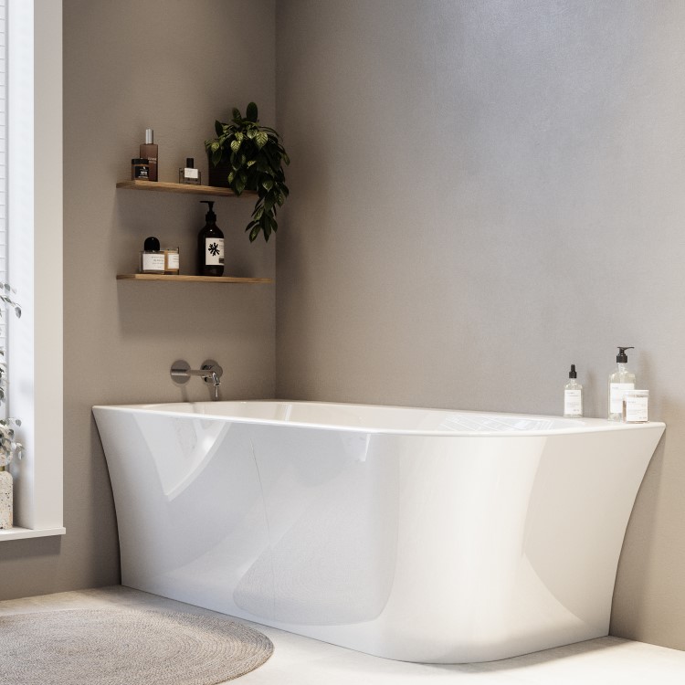 ALMOST PERFECT - Freestanding Single Ended Left Hand Corner Bath 1700 x 750mm - Vigo