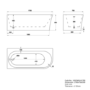 Freestanding Single Ended Left Hand Corner Bath 1700 x 750mm - Vigo