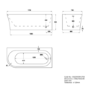 Freestanding Single Ended Right Hand Corner Bath 1700 x 750mm - Vigo