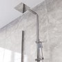 Chrome Thermostatic Mixer Shower with Square Overhead & Hand Shower - Vira