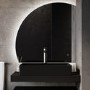 Half Circle Corner Backlit Heated Bathroom Mirror with Lights 800mm – Virgo