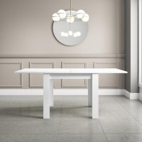 White Gloss Extendable Dining Table - Seats 4-6 - Vivienne