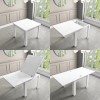 White Gloss Extendable Dining Table - Seats 4-6 - Vivienne