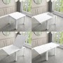 White Gloss Extendable Dining Table - Seats 4-6 - Vivienne