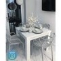 White Gloss Extendable Dining Table - Seats 4-6 - Vivienne