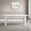 White Gloss Extendable Dining Table - Seats 4-6 - Vivienne
