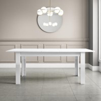 White Gloss Extendable Dining Table - Seats 4-6 - Vivienne White Gloss Extendable Dining Table - Seats 4-6 - Vivienne