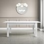White Gloss Extendable Dining Table - Seats 4-6 - Vivienne