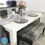 White Gloss Extendable Dining Table - Seats 4-6 - Vivienne