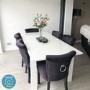 White Gloss Extendable Dining Table - Seats 4-6 - Vivienne