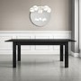 Large Black High Gloss Modern Extendable Dining Table - Seats 4-6 - Vivienne