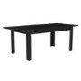 Large Black High Gloss Modern Extendable Dining Table - Seats 4-6 - Vivienne