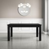 Large Black High Gloss Modern Extendable Dining Table - Seats 4-6 - Vivienne