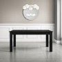Large Black High Gloss Modern Extendable Dining Table - Seats 4-6 - Vivienne